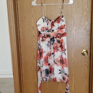 White and flower dress